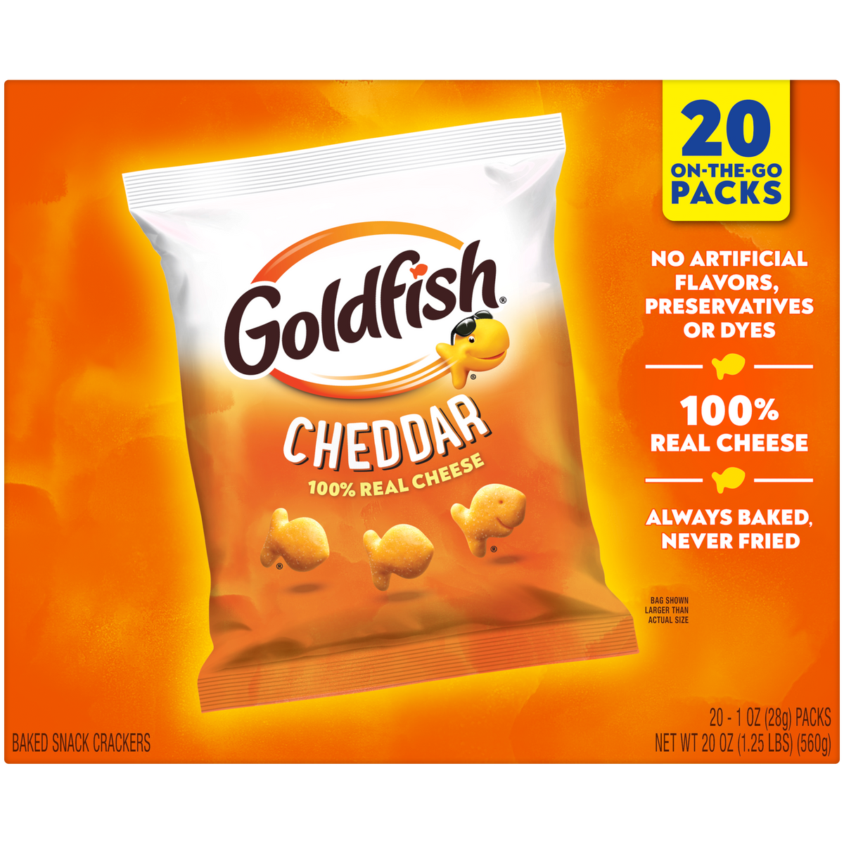 Goldfish Cheddar 1 oz bag, back