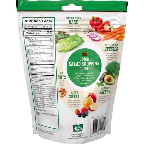 Fresh Gourmet Deli-Style Parmesan Caesar Croutons 5 OZ
