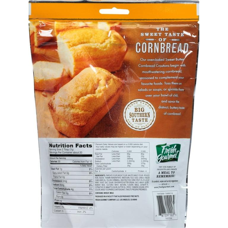 Fresh Gourmet Sweet Butter Cornbread Croutons 5 OZ