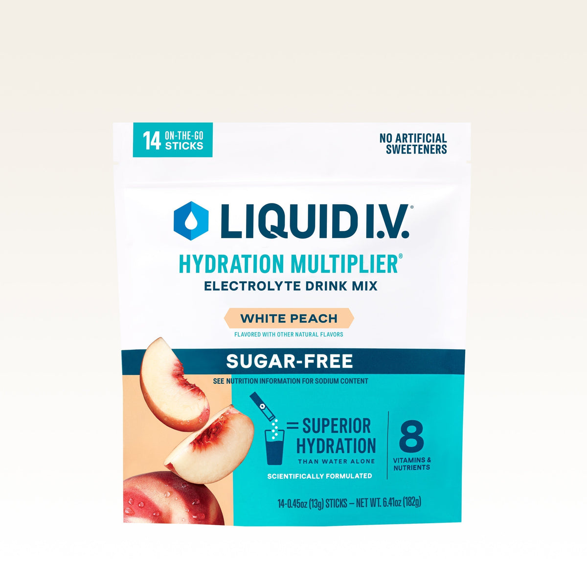 Liquid I.V. Sugar-Free White Peach stick pack