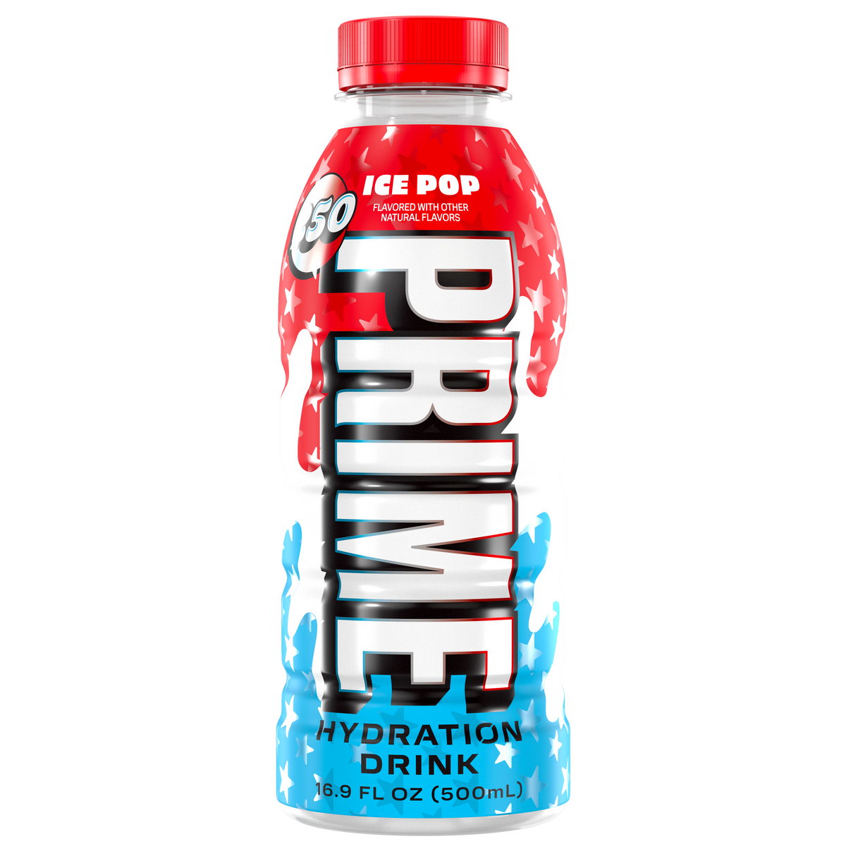 Prime Hydration Ice Pop bottle, front view