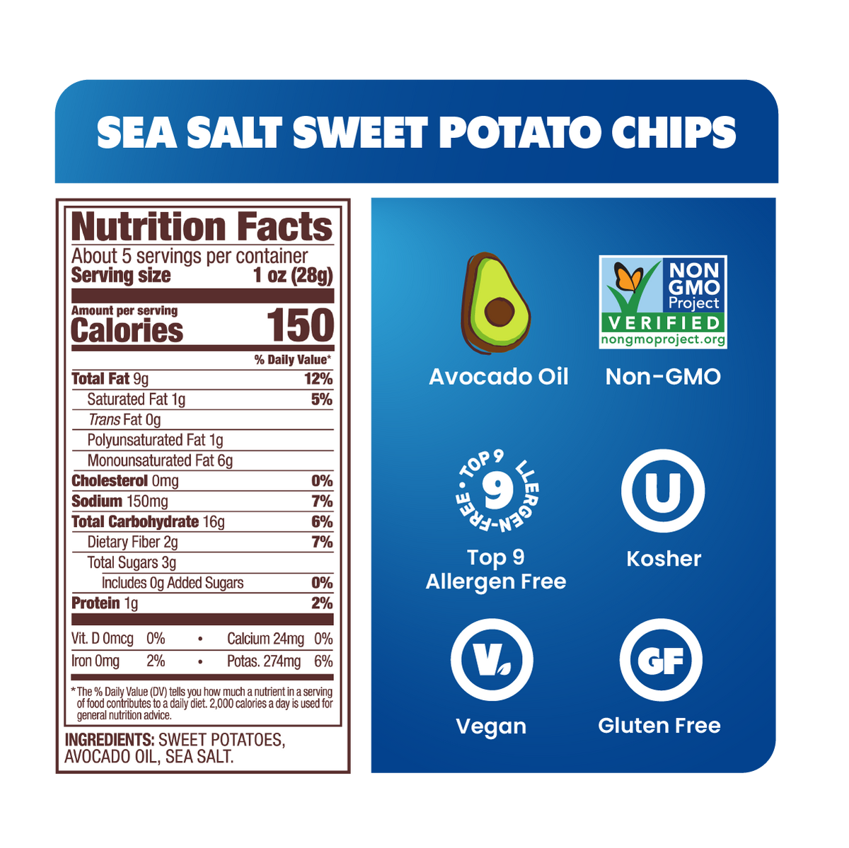 Jackson's Wavy Sea Salt nutrition facts