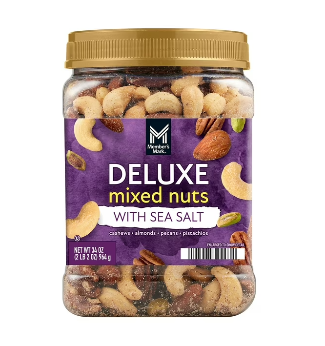 Member's Mark Deluxe Mixed Nuts with Sea Salt, 34 oz.