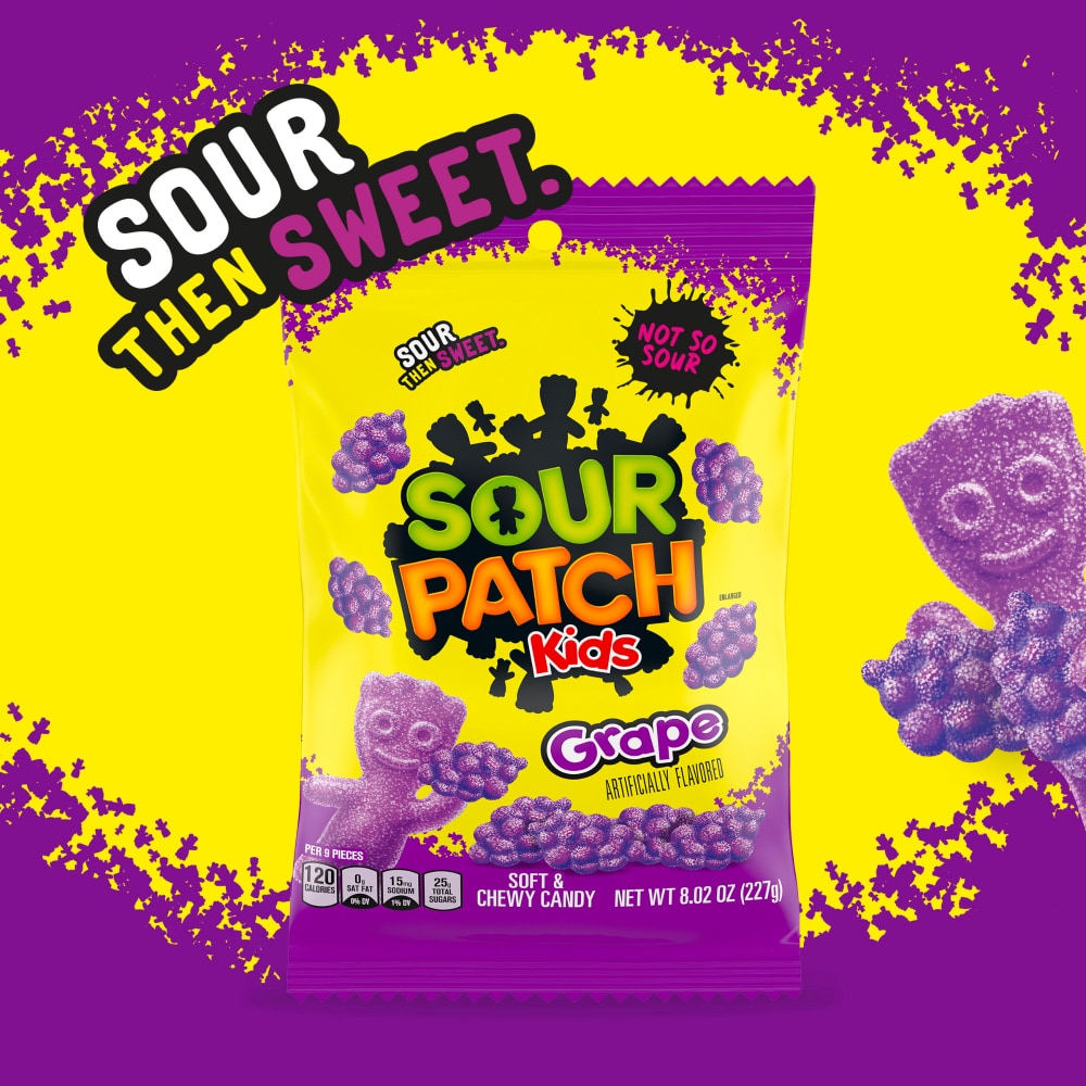 Sour Patch Kids Grape - side of pack