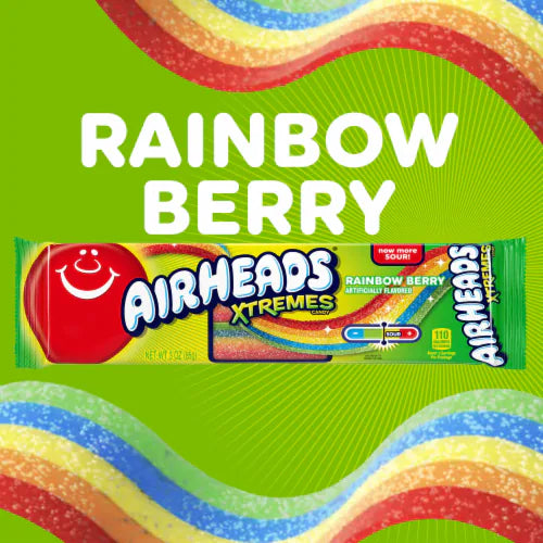 Airheads Xtremes Sour Belts - 1 x 57g