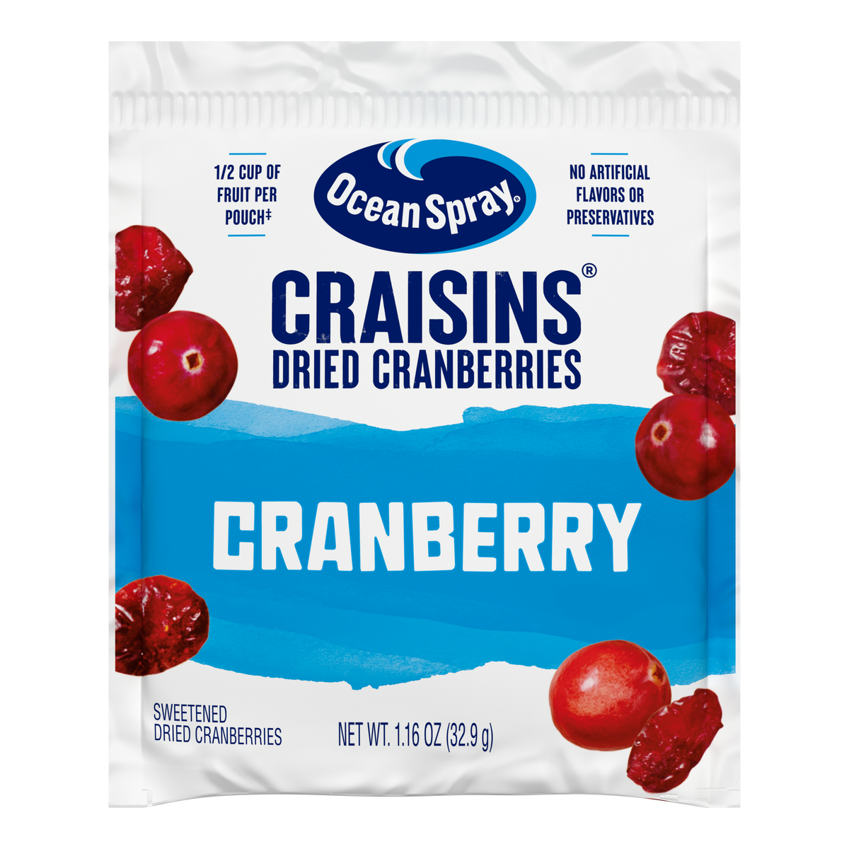 Ocean Spray Craisins Original Dried Cranberries - 1 x 32.9g