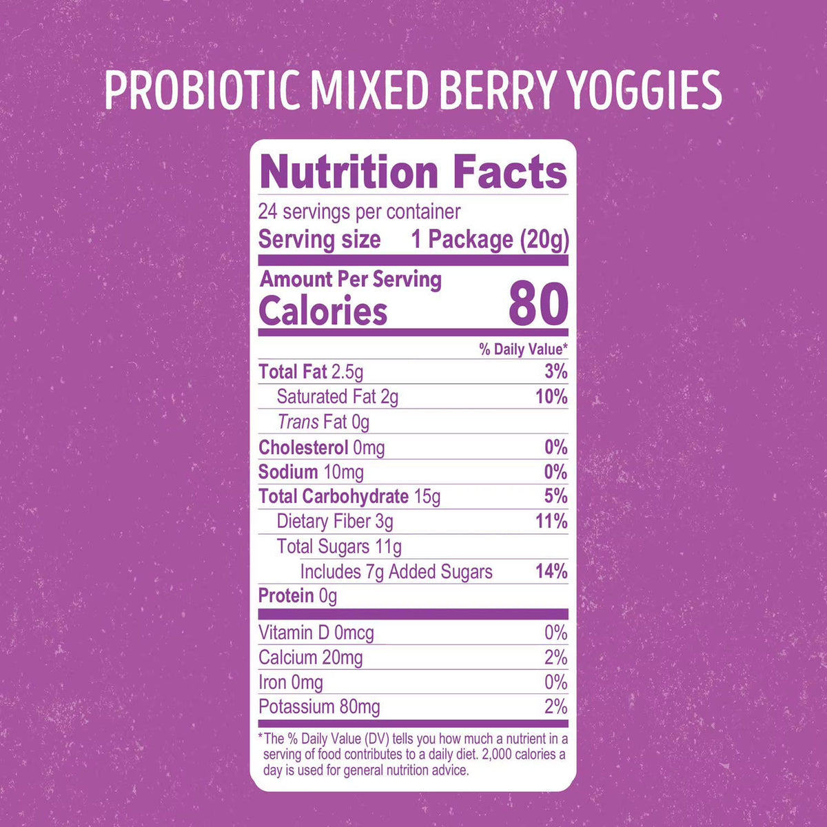 Nature's Garden Probiotic Mixed Berry Yoggies - 24 x 20g