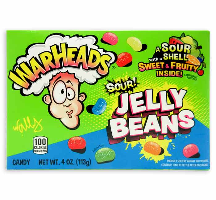 Warheads Sour Jelly Beans, Theater Box - 1 x 113g
