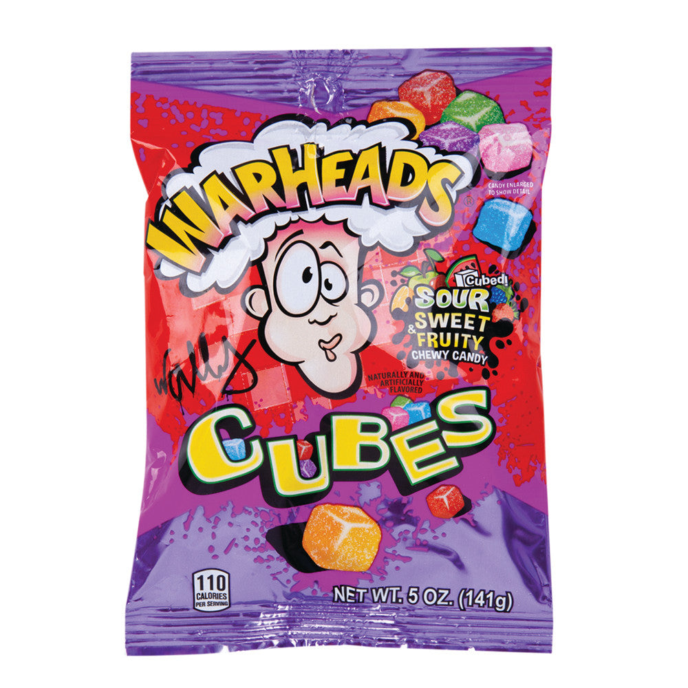 Warheads Chewy Cubes, Peg Bag - 1 x 142g