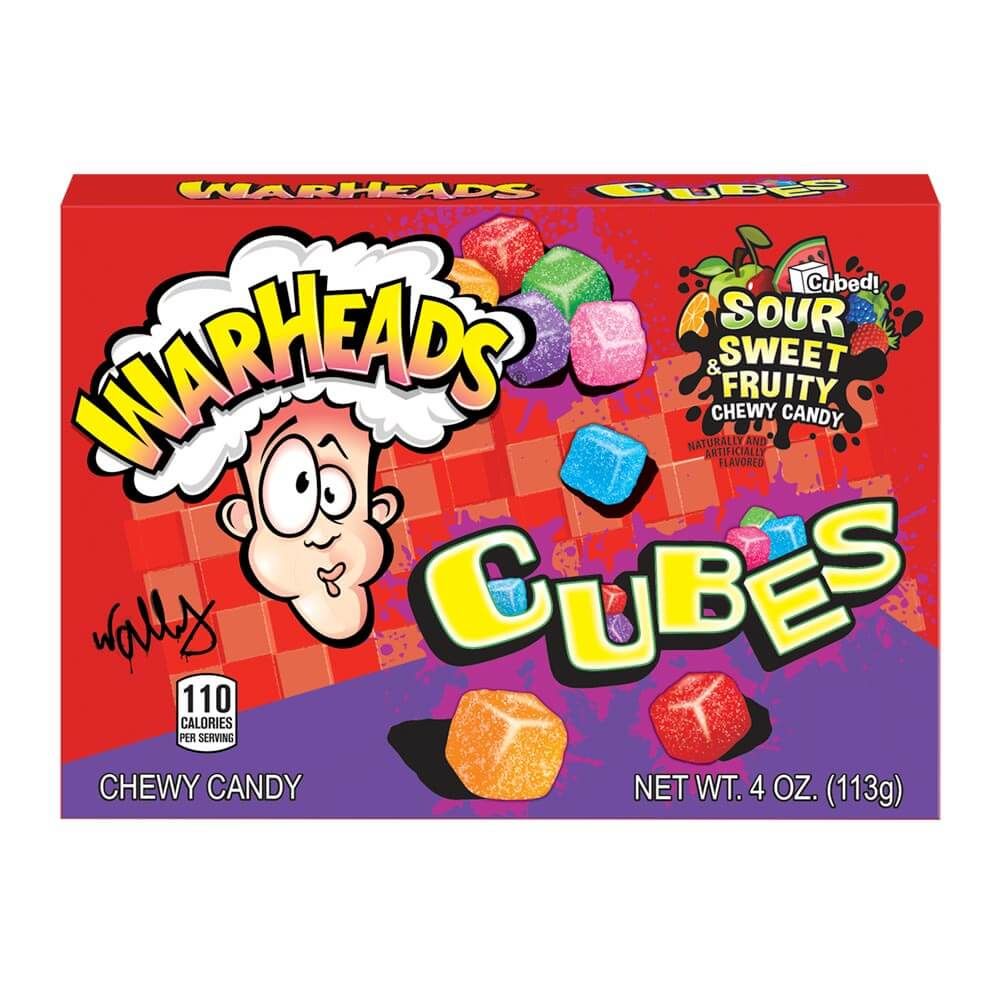 Warheads Chewy Sour Cubes, Theater Box - 1 x 113g