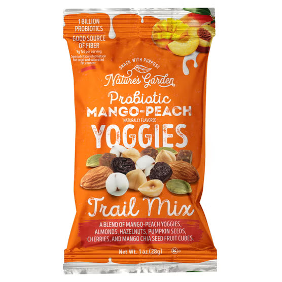 Nature's Garden Yoggies Trail Mix Pack, Mango Peach & Lemon Berry - 18 x 28g