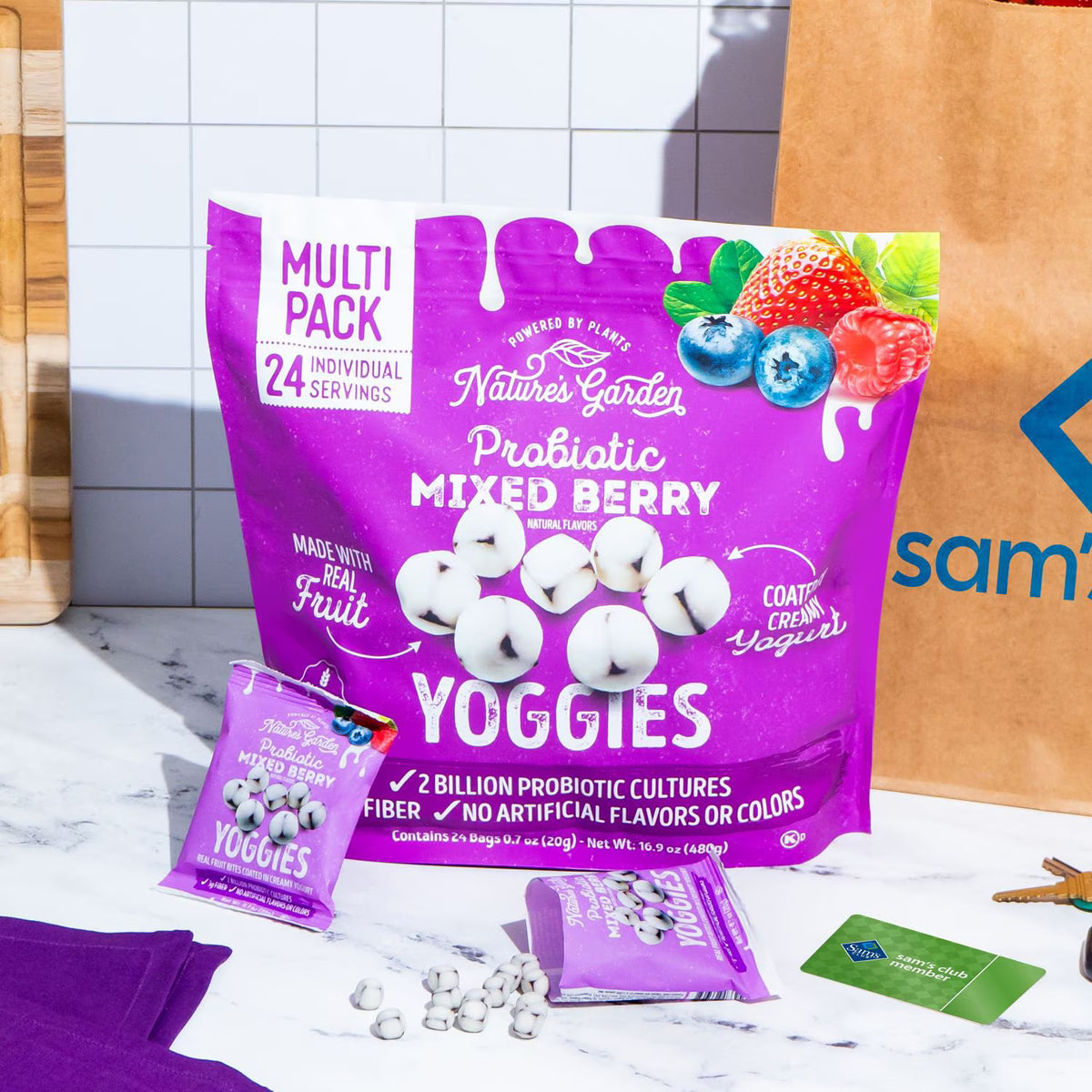 Nature's Garden Probiotic Mixed Berry Yoggies - 24 x 20g