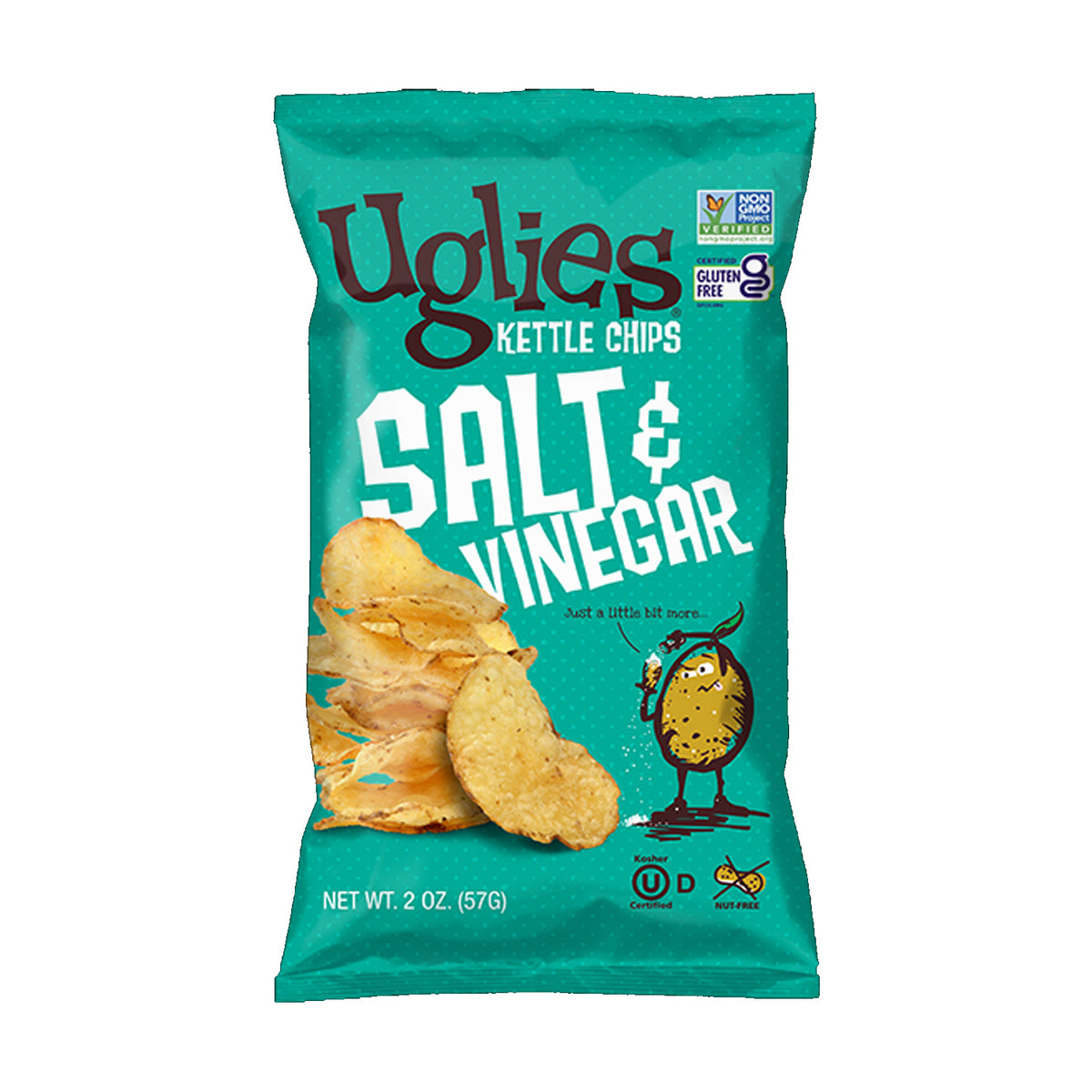 Uglies Salt & Vinegar Kettle Chips 2 oz bag, front