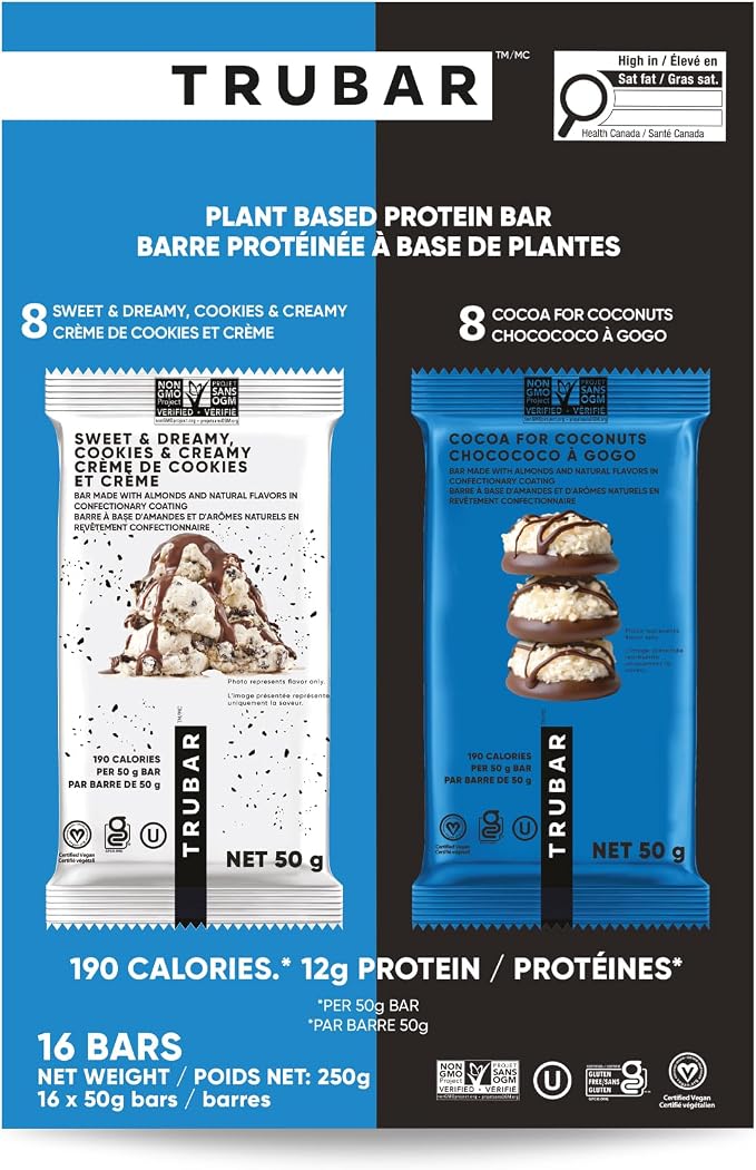 True Bar Protein Bar, Variety Pack - 16 x 50g