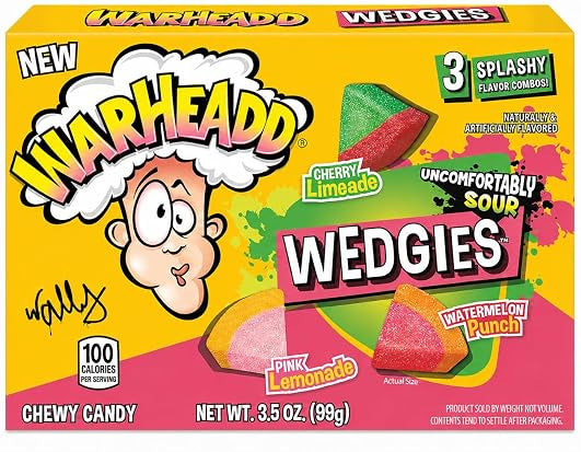 Warheads Wedgies, Peg Bag - 1 x 128g