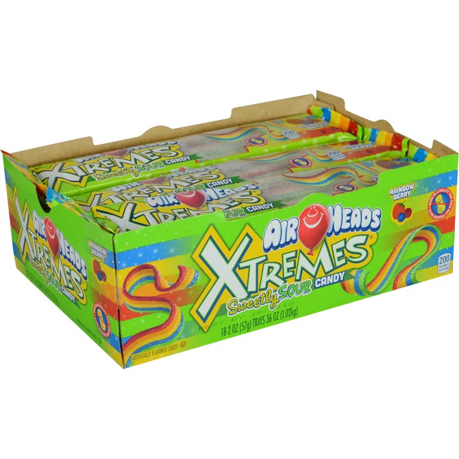 Airheads Xtremes Sour Belts - 18 x 57g
