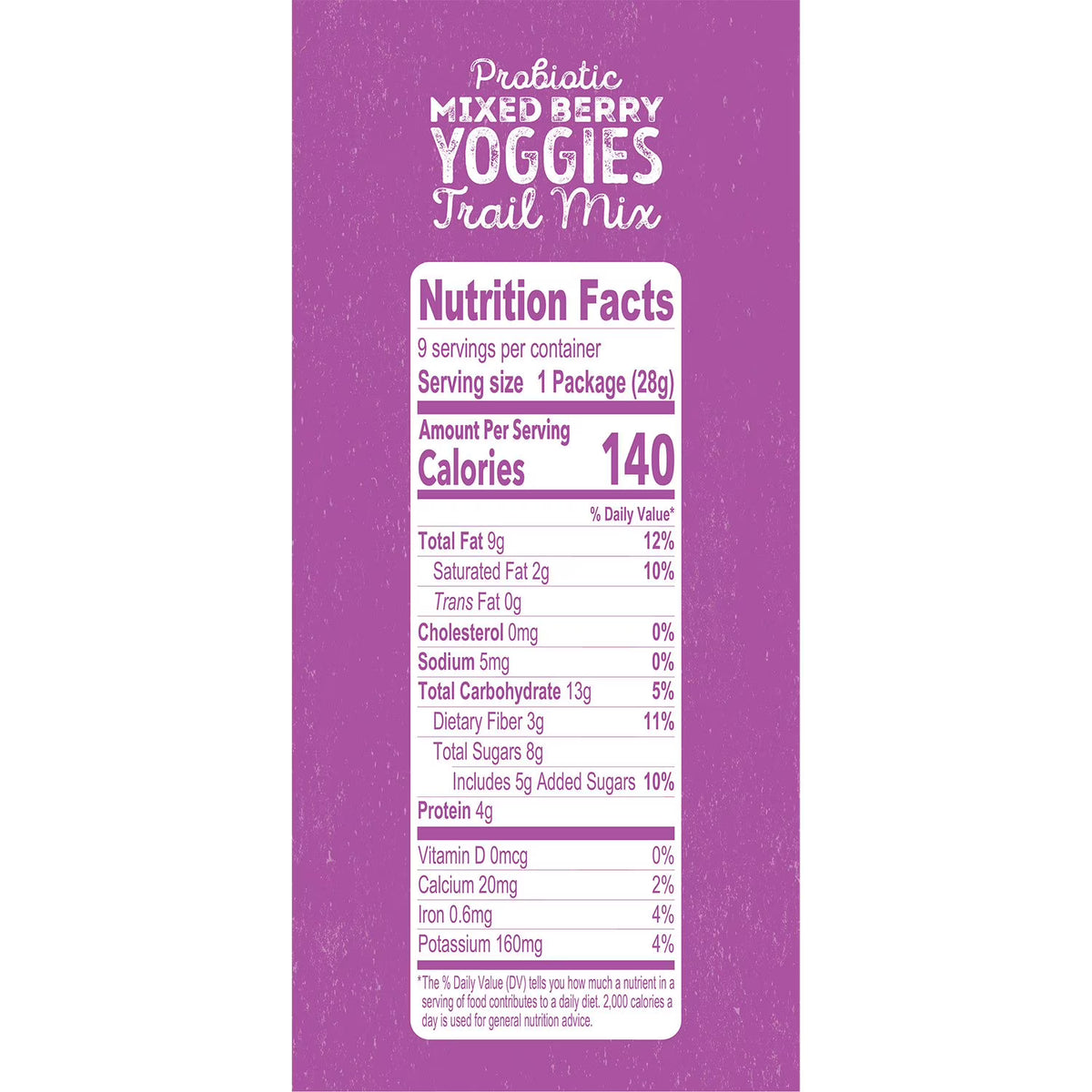 Nature's Garden Yoggies Trail Mix Pack, Mango Peach & Lemon Berry - 18 x 28g