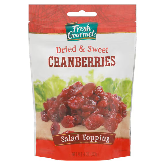Fresh Gourmet Dried & Sweet Cranberries - 1 x 113g