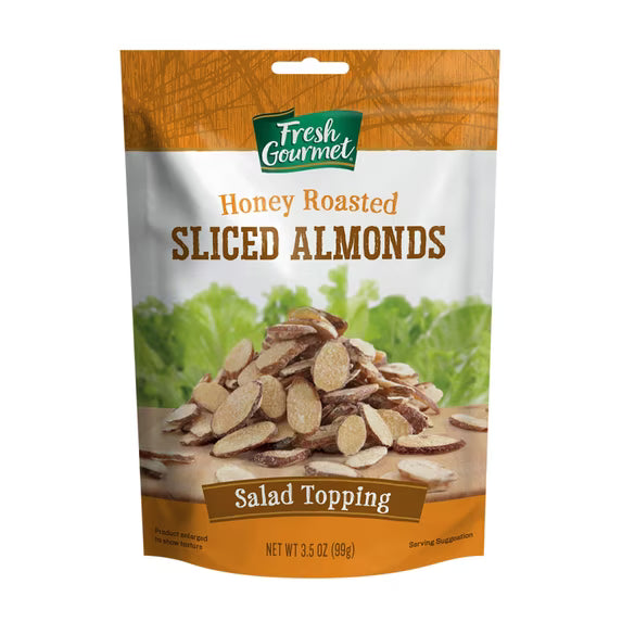 Fresh Gourmet Honey Roasted Sliced Almonds - 1 x 99g