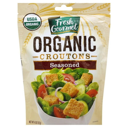 Fresh Gourmet Organic Seasoned Croutons 4.5 OZ