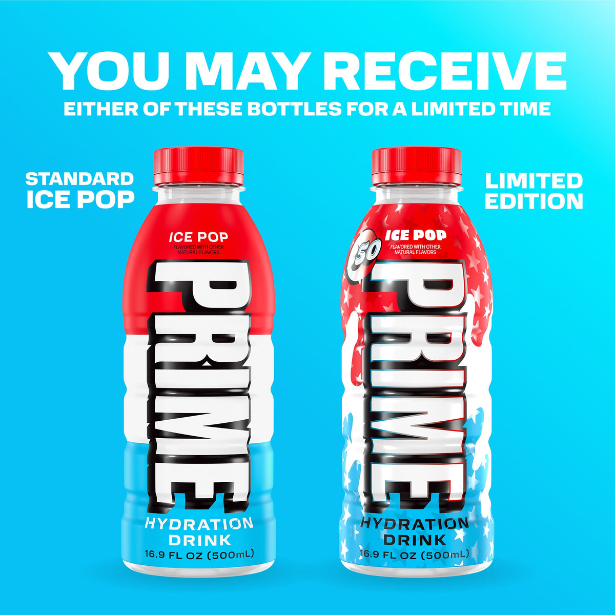Prime Hydration Ice Pop nutrition facts label