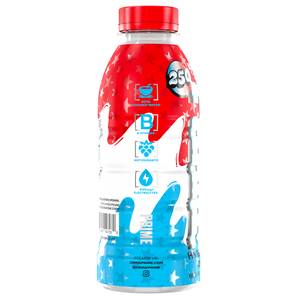 Prime Hydration Ice Pop bottle, angled view