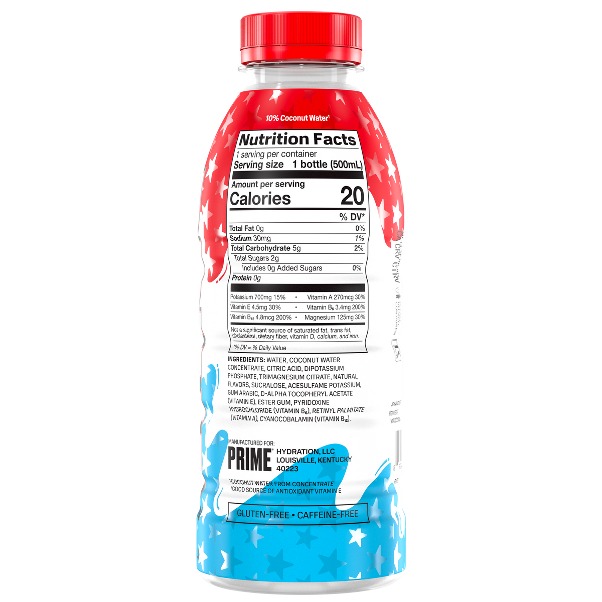 Prime Hydration Ice Pop bottle, side view