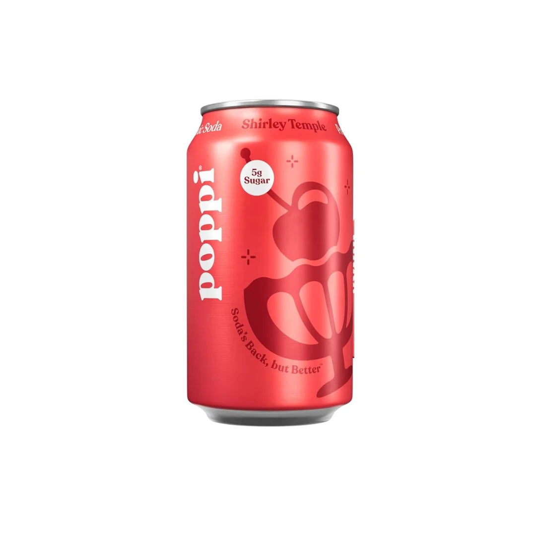 Poppi Shirley Temple Prebiotic Soda - 1 x 355mL