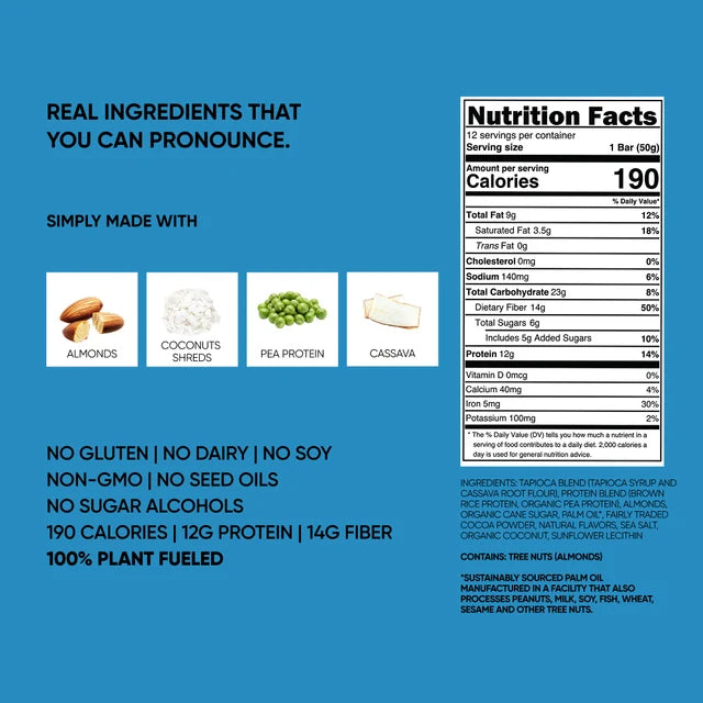 True Bar Protein Bar, Cocoa For Coconuts - 1 x 50g