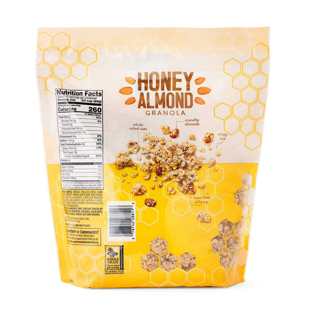 Member's Mark Honey Almond Granola - 1 x 907g