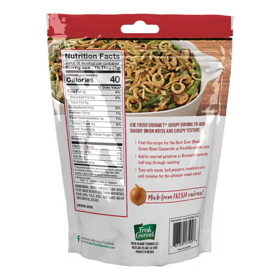 Fresh Gourmet Crispy Onions, Lightly Salted - 1 x 99g