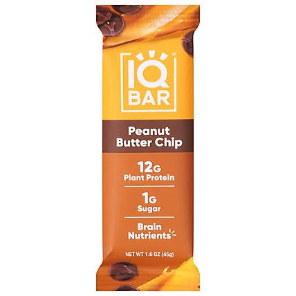 IQBAR Peanut Butter Chip Single Pack - 1 x 45g