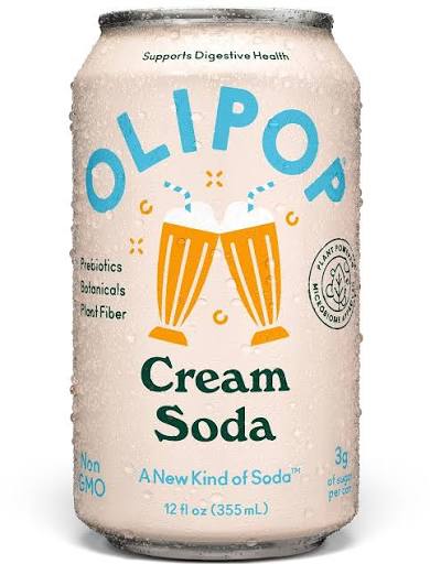 Olipop Soda, Cream Soda - 355mL