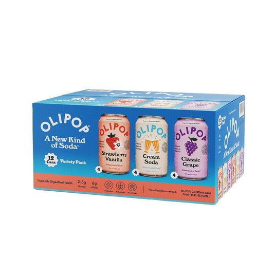OLIPOP BOX - STRAWBERRY/ LEMON LIME /WHITE PEACH