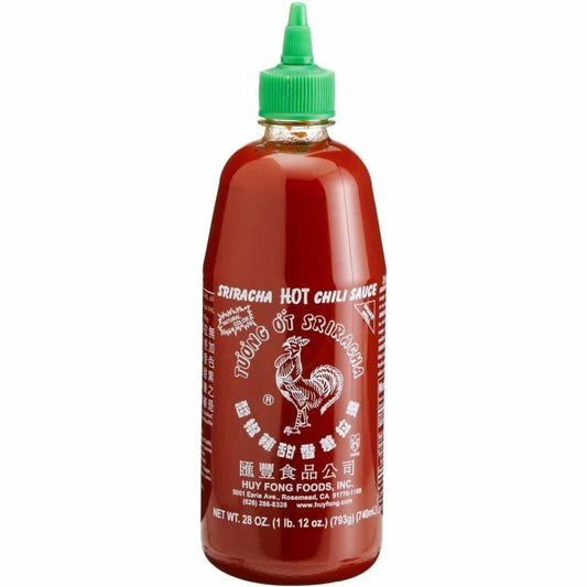 Sriracha Hot Chili Sauce 28oz front label