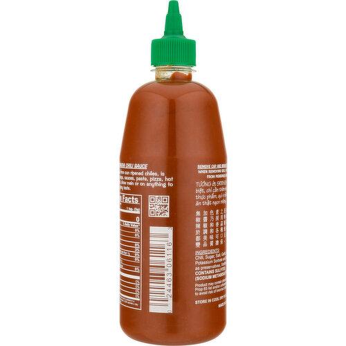 Sriracha Hot Chili Sauce 28oz back label