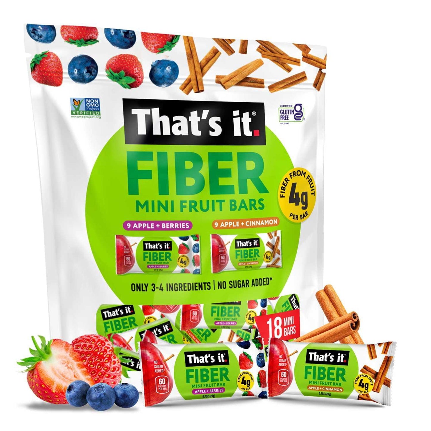 That's It Fiber Mini Fruit Bar 18x20 grams