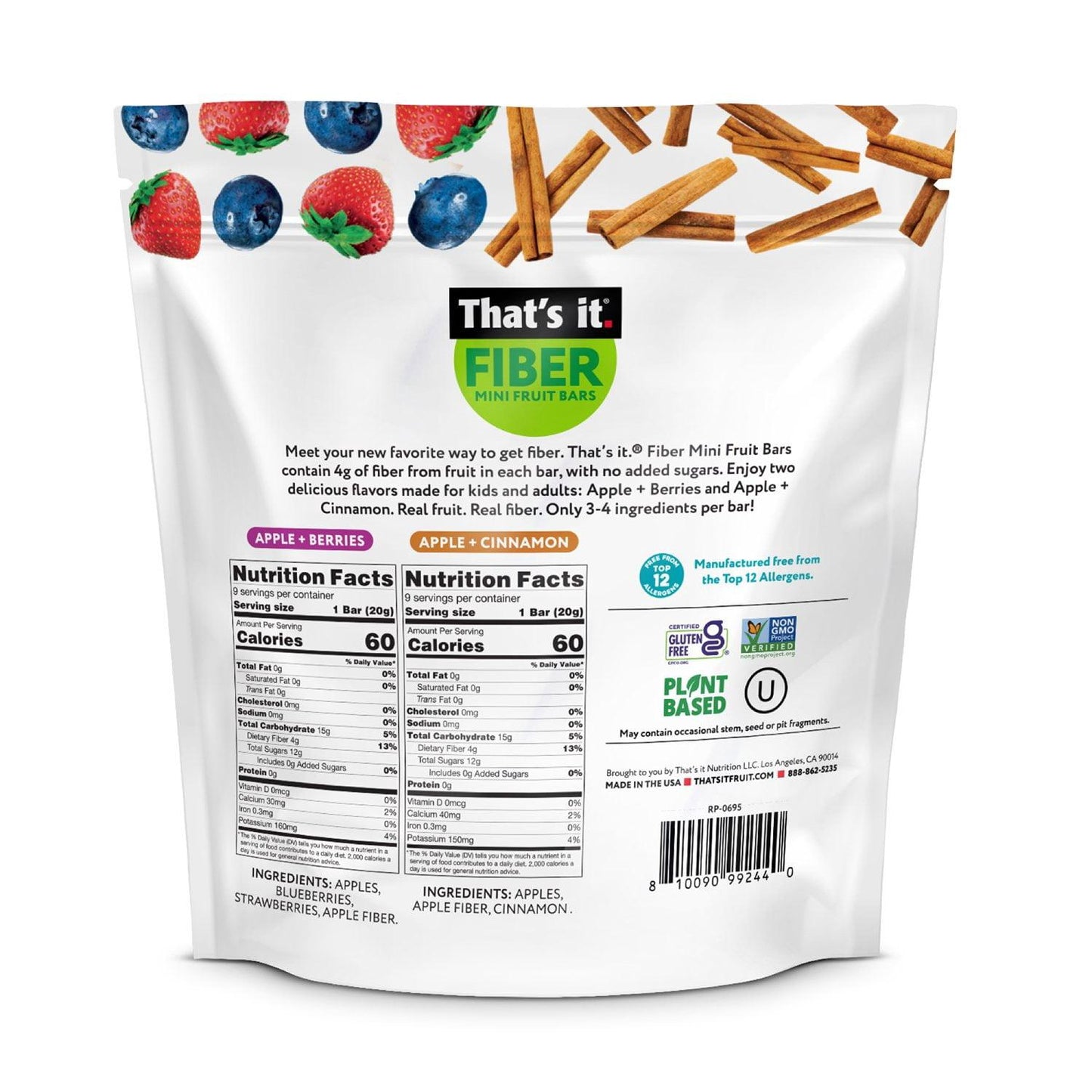 That's It Fiber Mini Fruit Bar 18x20 grams