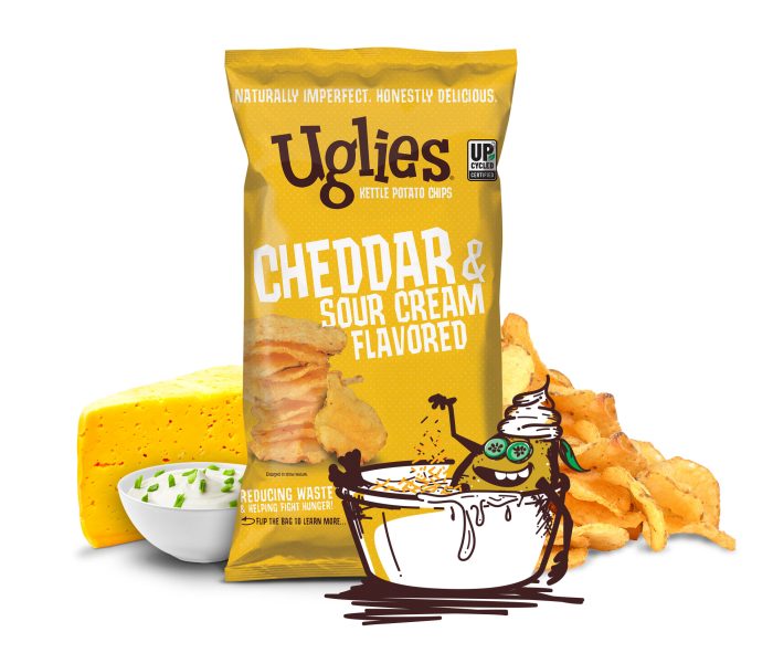 Uglies Cheddar & Sour Cream Kettle Chips - chips close-up