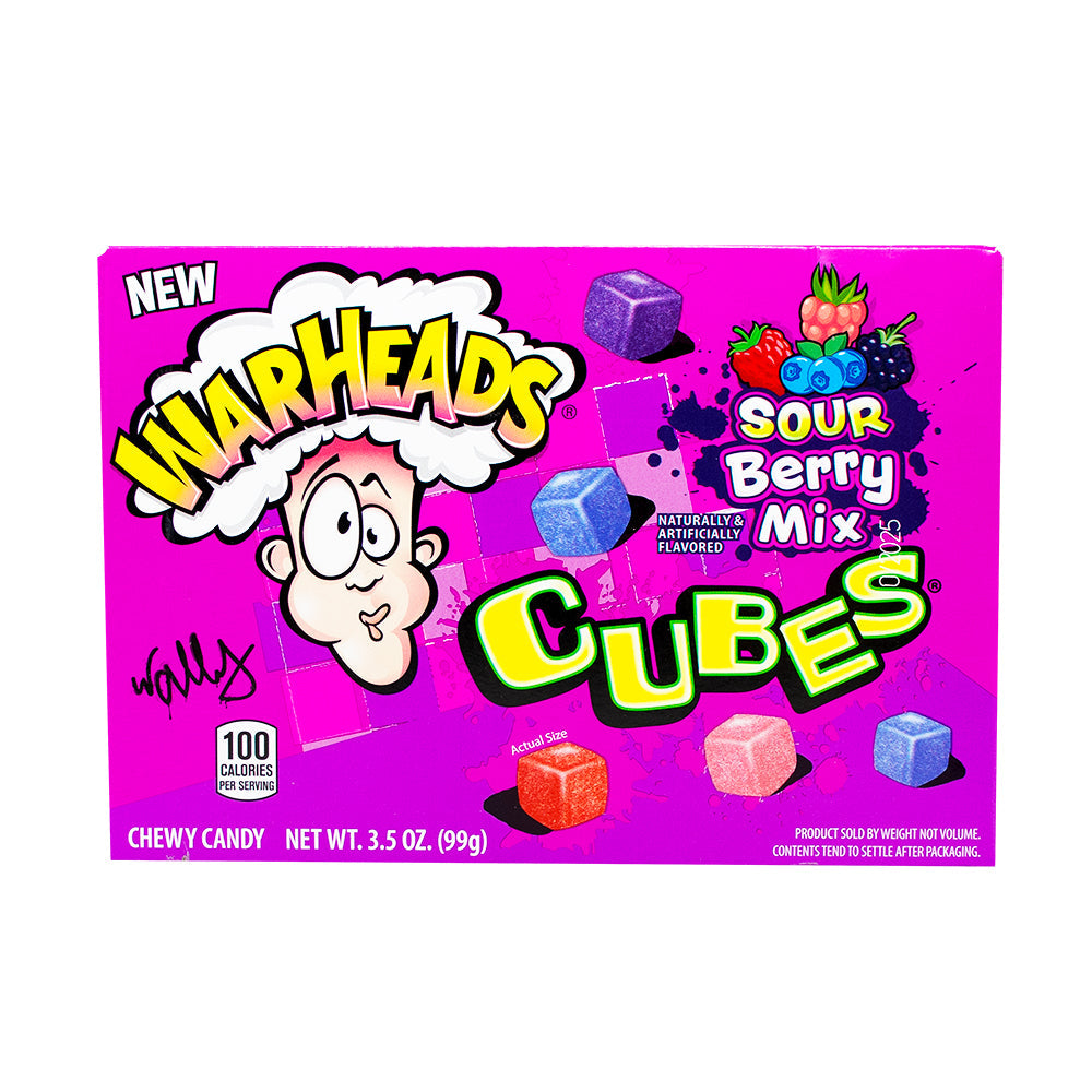 Warheads Berry Sour Cubes, Theatre Box - 1 x 99g